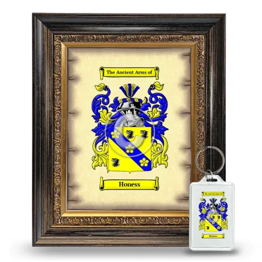 Honess Framed Coat of Arms and Keychain - Heirloom