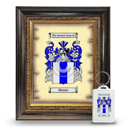 Horste Framed Coat of Arms and Keychain - Heirloom