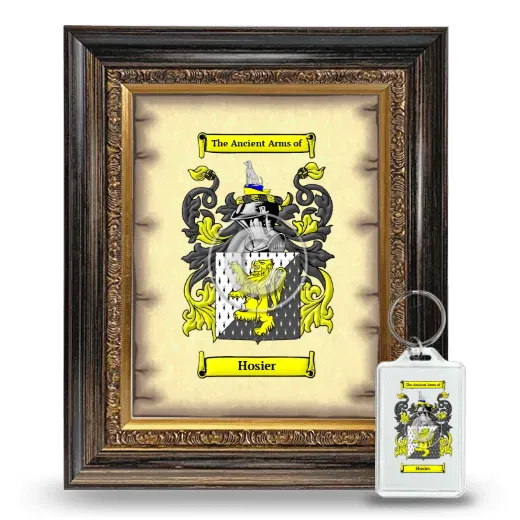 Hosier Framed Coat of Arms and Keychain - Heirloom