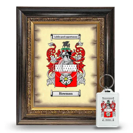 Howman Framed Coat of Arms and Keychain - Heirloom