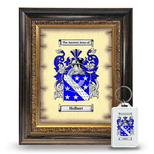 Hulburt Framed Coat of Arms and Keychain - Heirloom
