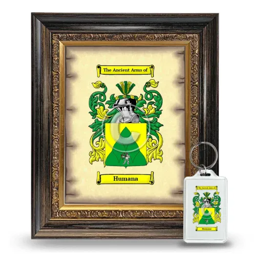 Humana Framed Coat of Arms and Keychain - Heirloom