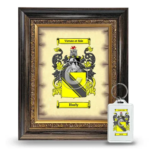 Hurly Framed Coat of Arms and Keychain - Heirloom