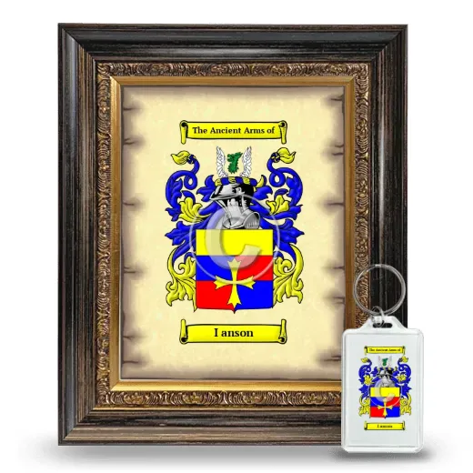 I anson Framed Coat of Arms and Keychain - Heirloom