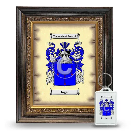 Inger Framed Coat of Arms and Keychain - Heirloom