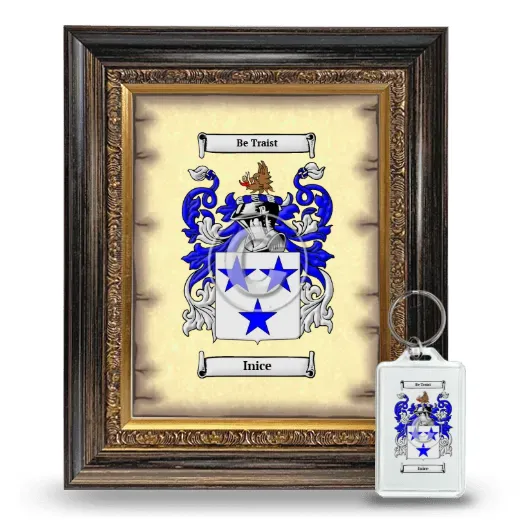 Inice Framed Coat of Arms and Keychain - Heirloom