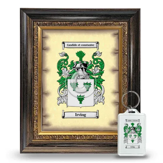 Irving Framed Coat of Arms and Keychain - Heirloom