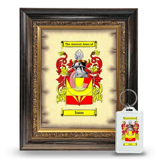 Isam Framed Coat of Arms and Keychain - Heirloom