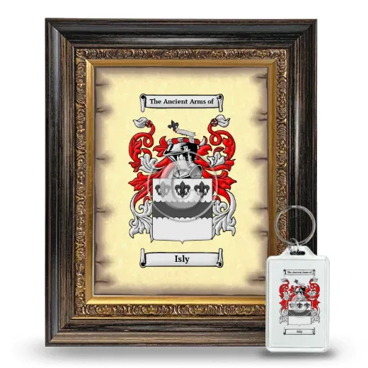 Isly Framed Coat of Arms and Keychain - Heirloom