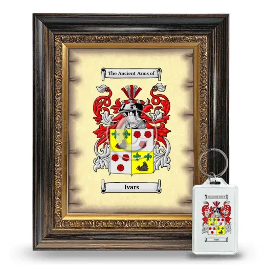 Ivars Framed Coat of Arms and Keychain - Heirloom