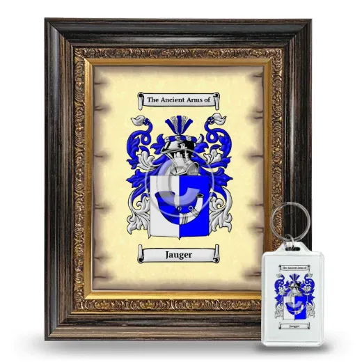 Jauger Framed Coat of Arms and Keychain - Heirloom