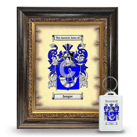 Jauger Framed Coat of Arms and Keychain - Heirloom