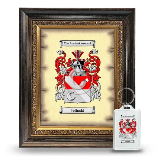 Jelinski Framed Coat of Arms and Keychain - Heirloom