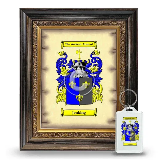Jenking Framed Coat of Arms and Keychain - Heirloom