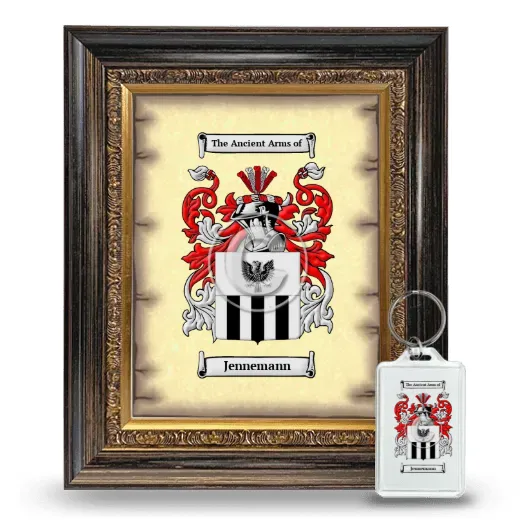 Jennemann Framed Coat of Arms and Keychain - Heirloom