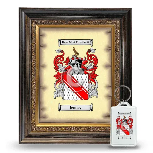 Jenney Framed Coat of Arms and Keychain - Heirloom