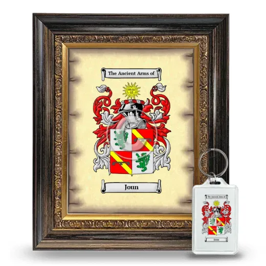 Joun Framed Coat of Arms and Keychain - Heirloom