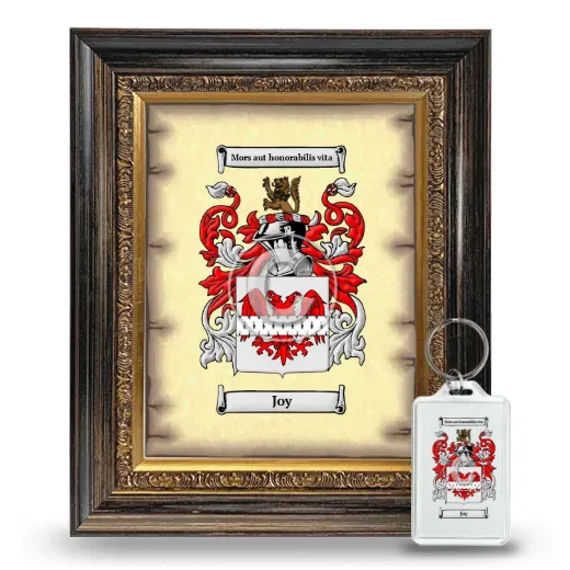Joy Framed Coat of Arms and Keychain - Heirloom