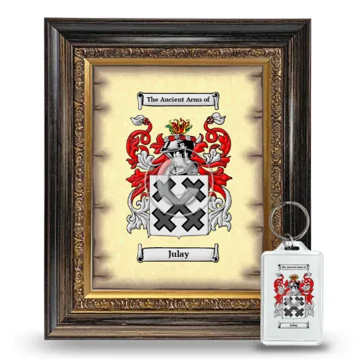 Julay Framed Coat of Arms and Keychain - Heirloom