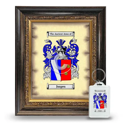 Jurgen Framed Coat of Arms and Keychain - Heirloom