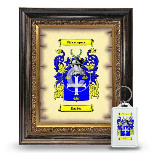 Karter Framed Coat of Arms and Keychain - Heirloom