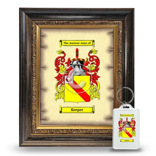 Keeper Framed Coat of Arms and Keychain - Heirloom