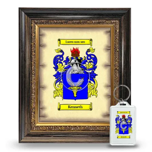 Kenneth Framed Coat of Arms and Keychain - Heirloom