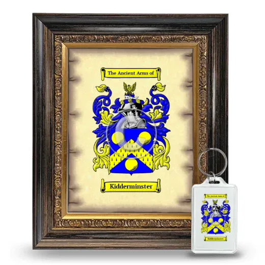 Kidderminster Framed Coat of Arms and Keychain - Heirloom