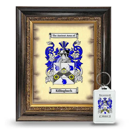 Killingbach Framed Coat of Arms and Keychain - Heirloom