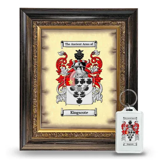 Kingscote Framed Coat of Arms and Keychain - Heirloom
