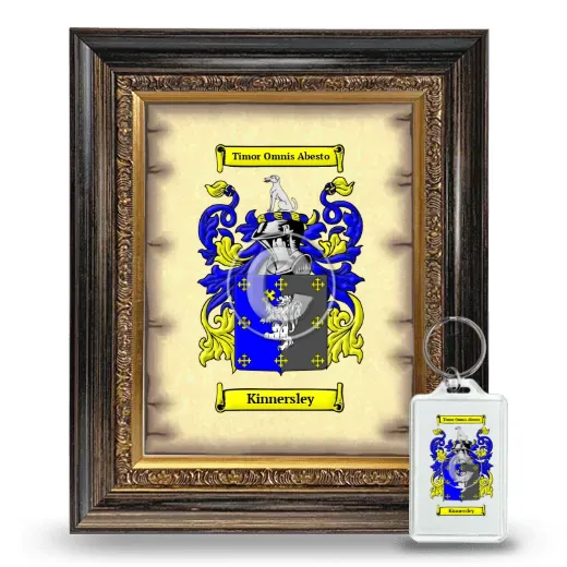 Kinnersley Framed Coat of Arms and Keychain - Heirloom