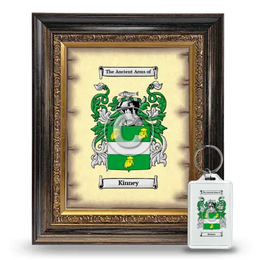 Kinney Framed Coat of Arms and Keychain - Heirloom