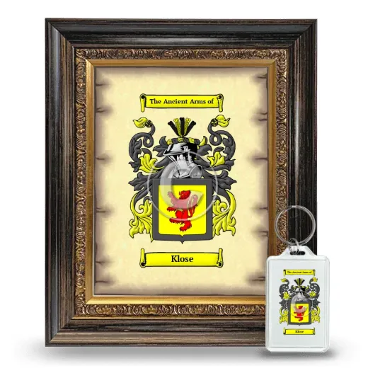 Klose Framed Coat of Arms and Keychain - Heirloom