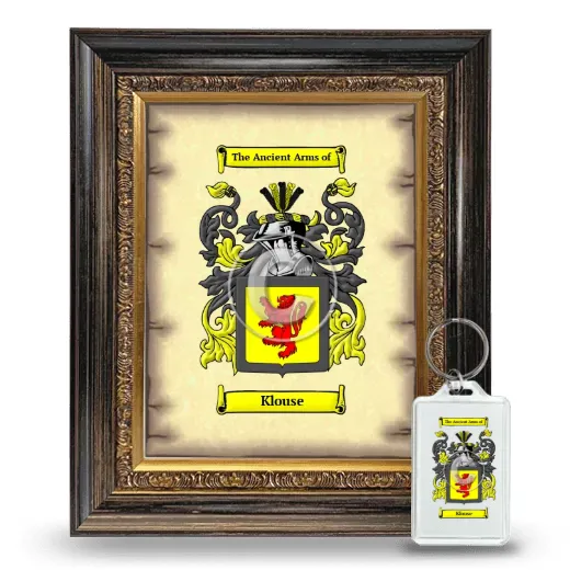 Klouse Framed Coat of Arms and Keychain - Heirloom