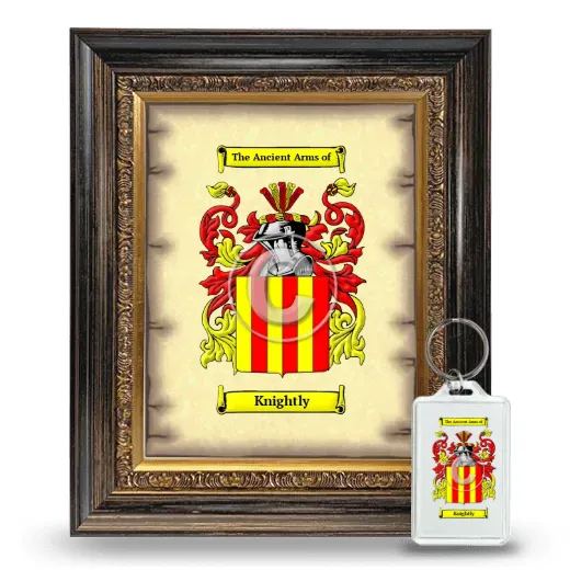 Knightly Framed Coat of Arms and Keychain - Heirloom