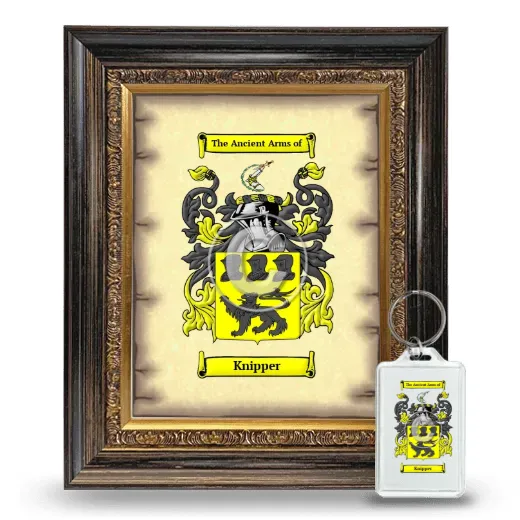 Knipper Framed Coat of Arms and Keychain - Heirloom