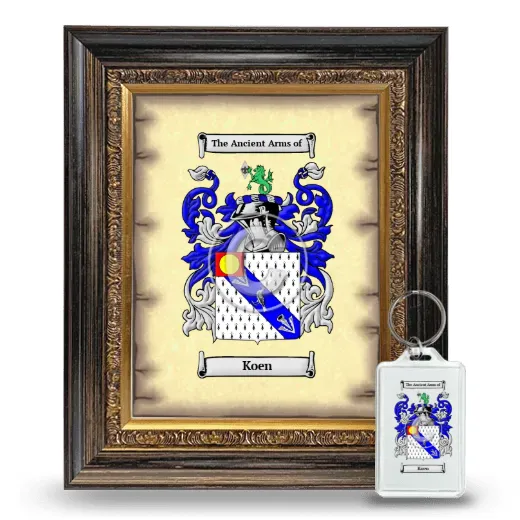 Koen Framed Coat of Arms and Keychain - Heirloom