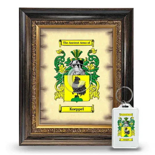 Koeppel Framed Coat of Arms and Keychain - Heirloom