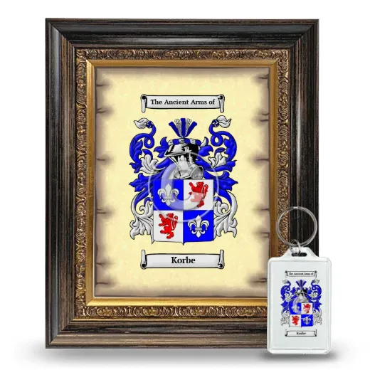 Korbe Framed Coat of Arms and Keychain - Heirloom