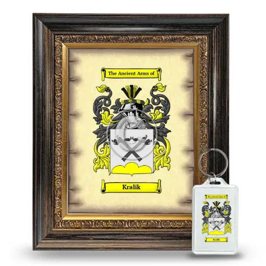 Kralik Framed Coat of Arms and Keychain - Heirloom