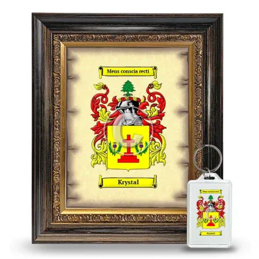 Krystal Framed Coat of Arms and Keychain - Heirloom