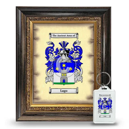 Lago Framed Coat of Arms and Keychain - Heirloom