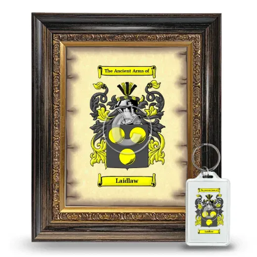 Laidlaw Framed Coat of Arms and Keychain - Heirloom