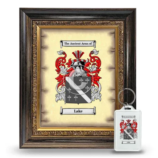 Lake Framed Coat of Arms and Keychain - Heirloom