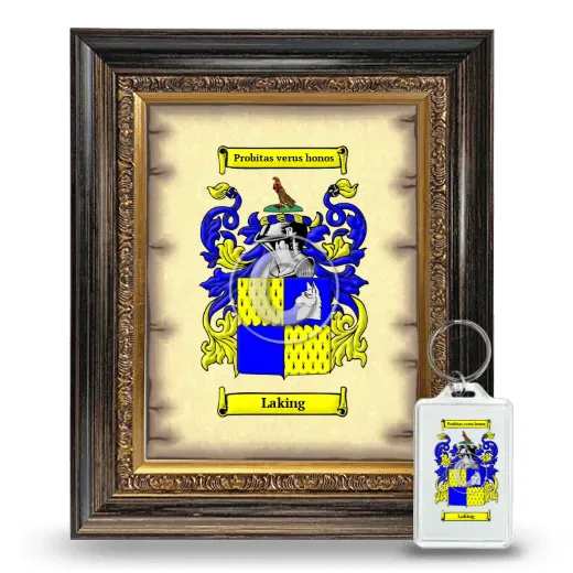 Laking Framed Coat of Arms and Keychain - Heirloom