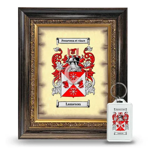 Lameson Framed Coat of Arms and Keychain - Heirloom