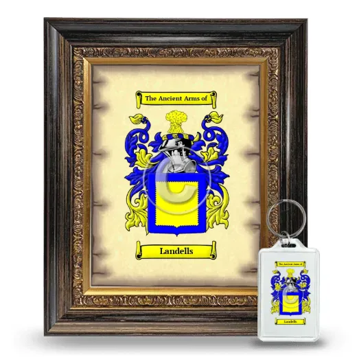 Landells Framed Coat of Arms and Keychain - Heirloom