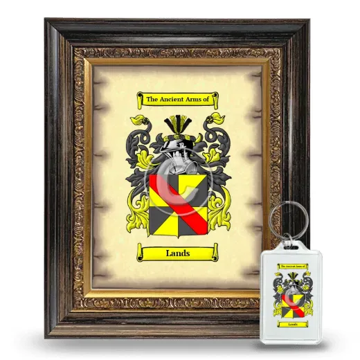 Lands Framed Coat of Arms and Keychain - Heirloom