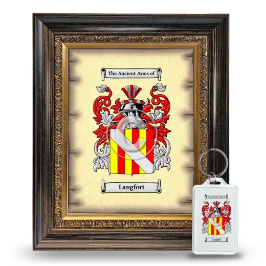 Langfort Framed Coat of Arms and Keychain - Heirloom