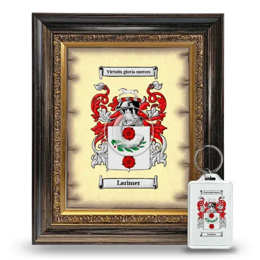 Larimer Framed Coat of Arms and Keychain - Heirloom